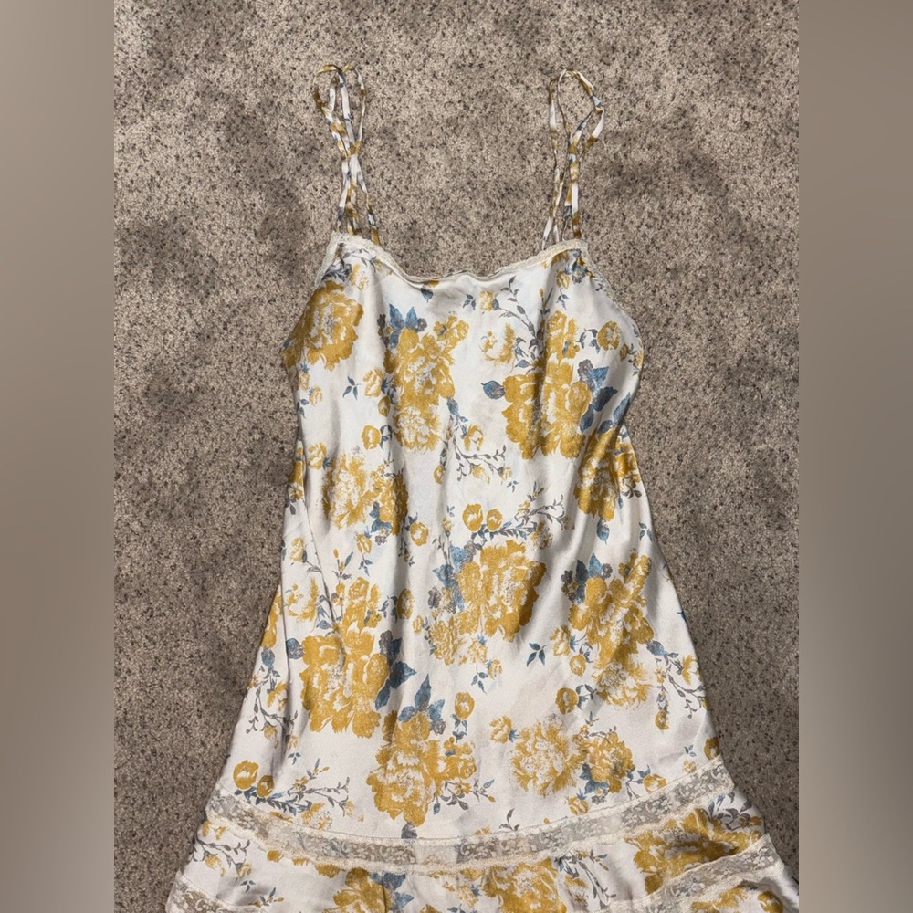 Free People Floral Mini Dress in Yellow and Blue - Picture 2 of 10